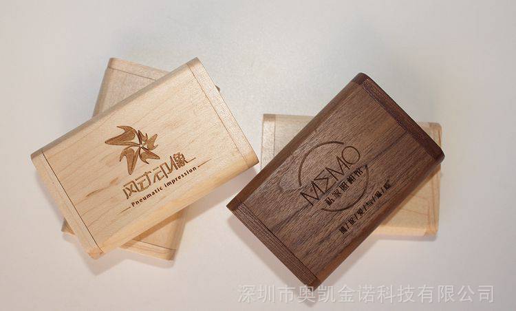 木质u盘礼品u盘随身碟 定制创意木头u盘激光雕刻logo胡桃木优盘