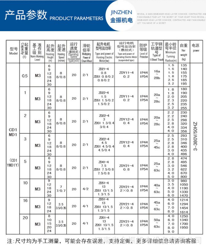 厂家现货5吨电动葫芦5t/6m cd1型可定制 5吨钢丝绳电动葫芦5t/9m