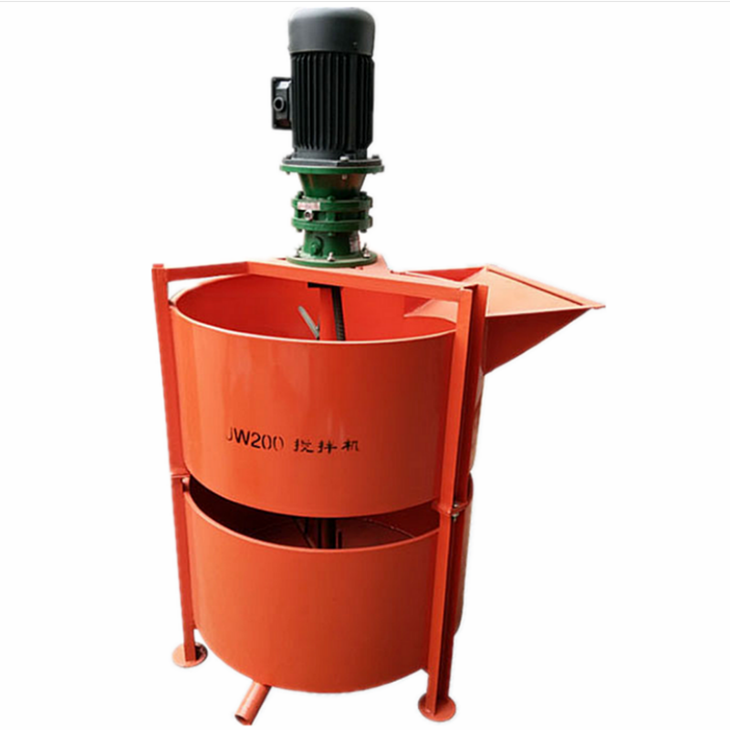 二,双桶搅拌机-jw200型的使用: 1,开机前检查各部件是否正常,防护装置