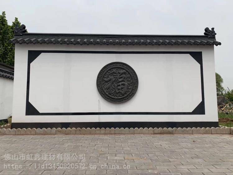 广东工地围墙墙头瓦,新型塑料筒瓦,树脂瓦配件