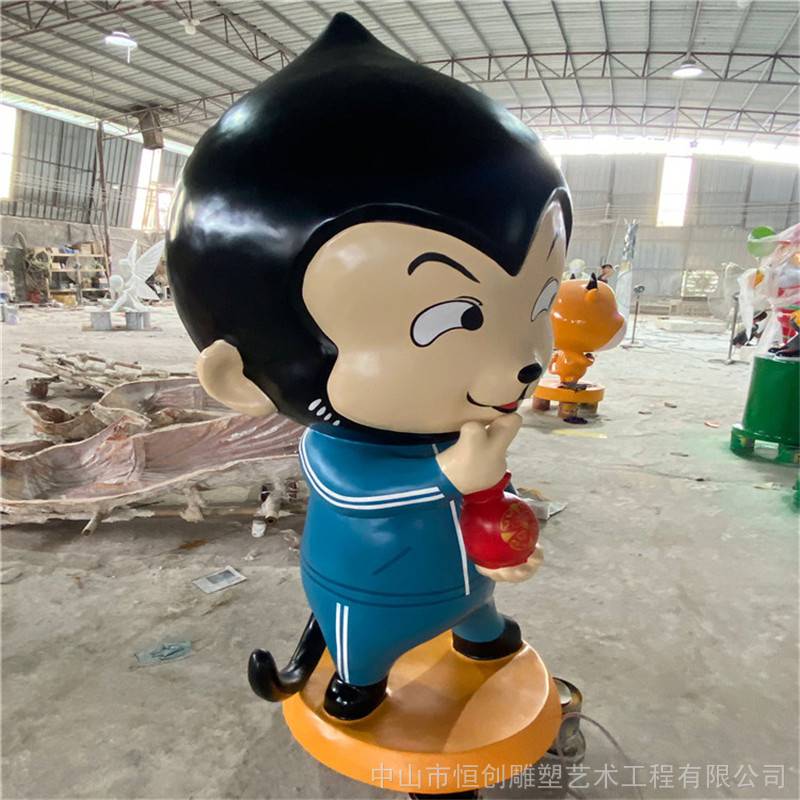浙江玻璃钢新年卡通雕塑玻璃钢吉祥物雕塑图片大全