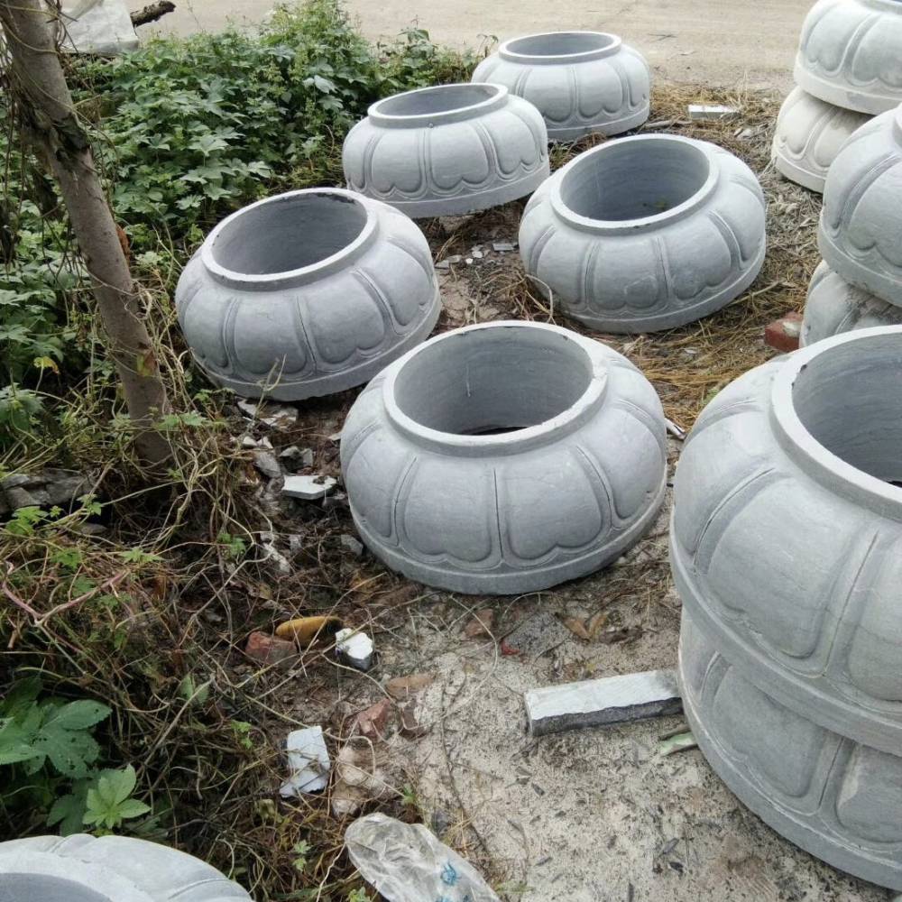 定做古建园林柱子专用石雕柱础石墩 青石花岗岩大理石空心柱脚石 柱顶