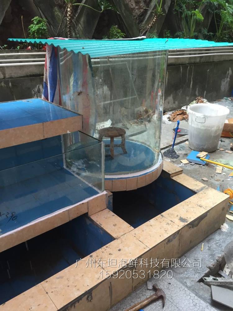 荔湾白鹤洞海鲜鱼池制作费用-土建海鲜池-广州梯形海鲜池定做