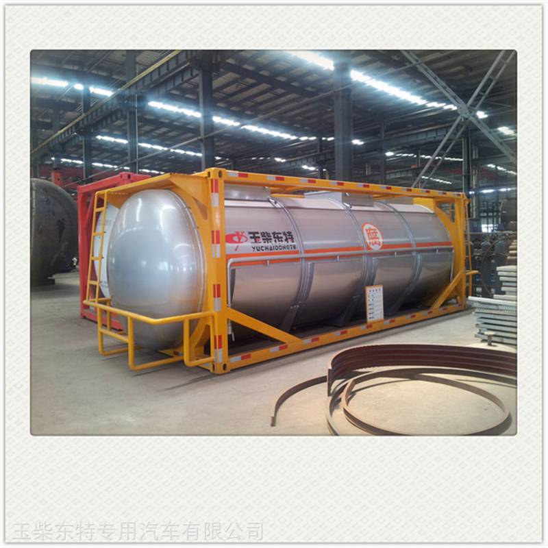 海陆联运液体硫磺316L不锈钢交换式集装箱 耐高温框架式罐箱尺寸