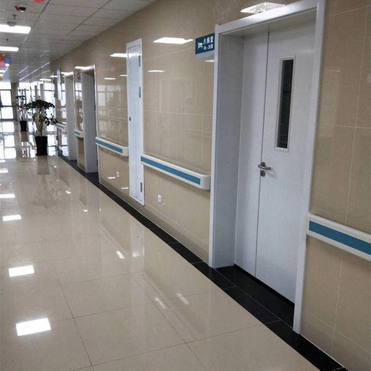 上海木纹色医院养老院病房扶手159型实木色墙面过道走廊防撞扶手厂家