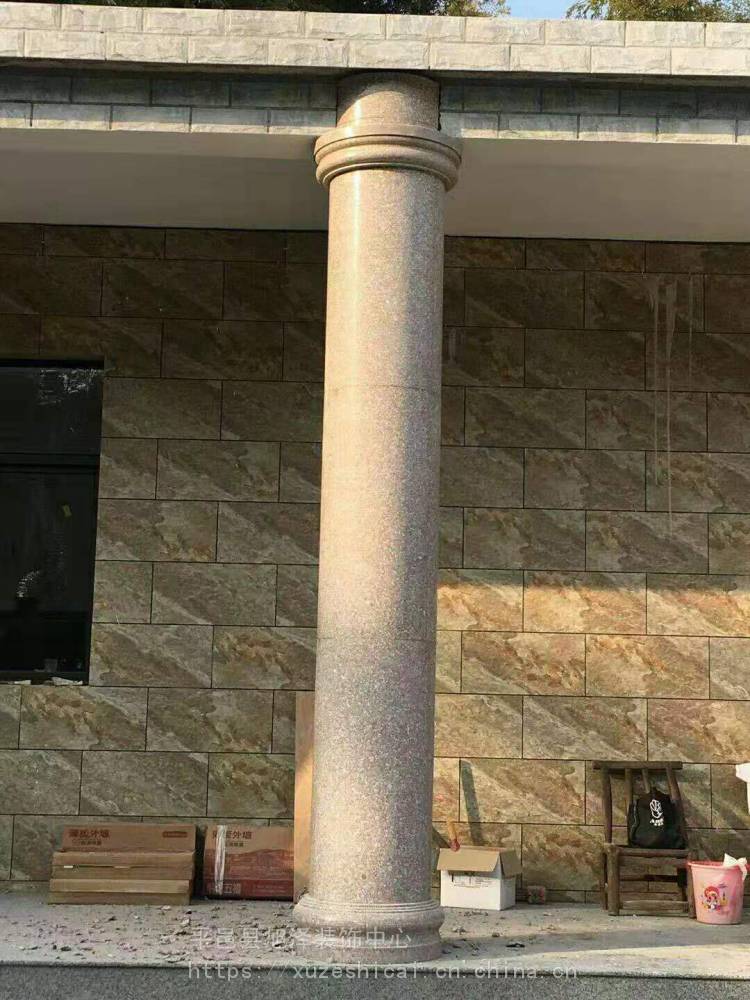 花岗岩包圆柱 庭院石材门柱 石材圆柱加工厂