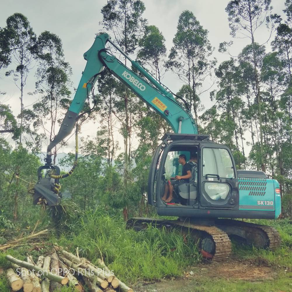 联达砍树机徐工伐木机ld自动卸压挖机改伐木