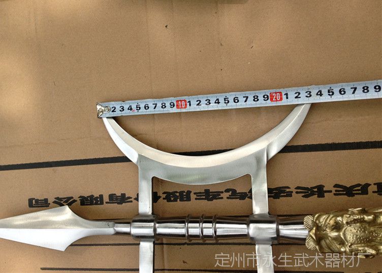 武术器械不锈钢方天画戟月戟影视道具练习十八般兵器厂家直销