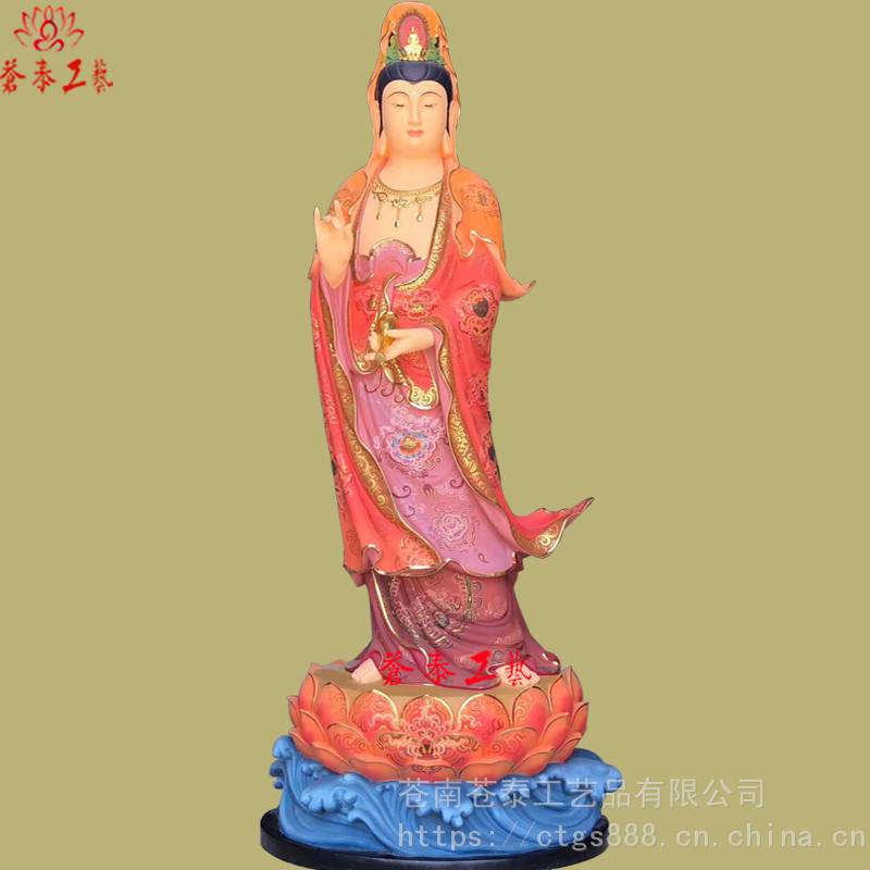 玻璃钢观音菩萨佛像苍泰供应滴水观音白衣观音铜像