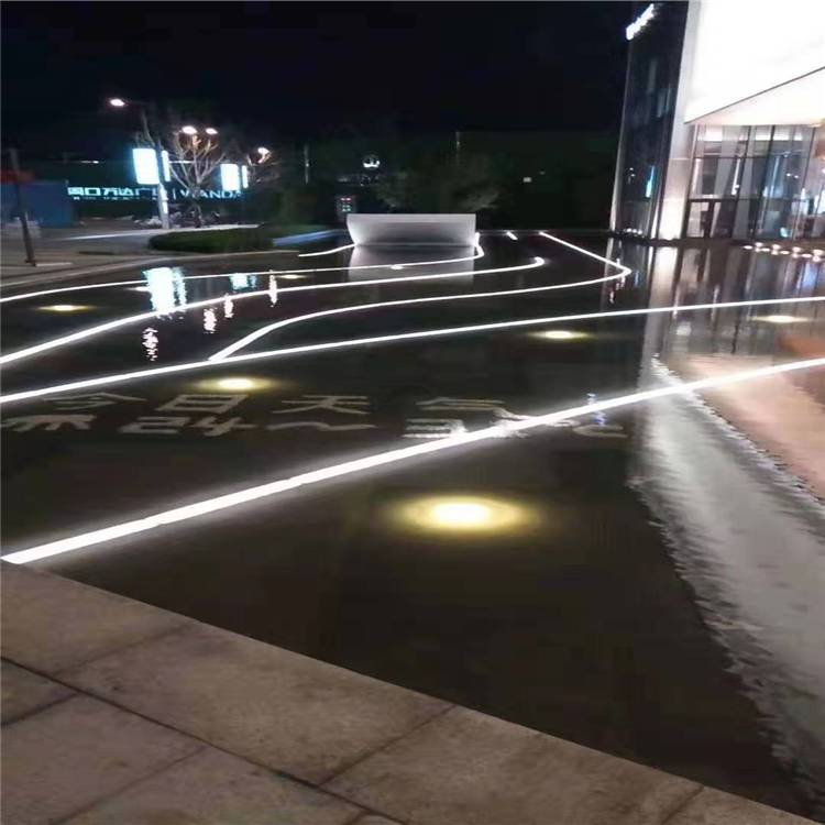 户外广场led灯LED地埋投射灯条,地面灯带效果图