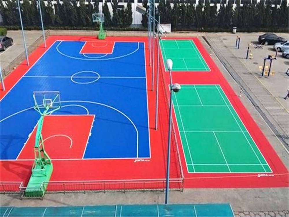 浙江宁波悬浮拼装地板 篮球场悬浮拼装地板 幼儿园拼装地板