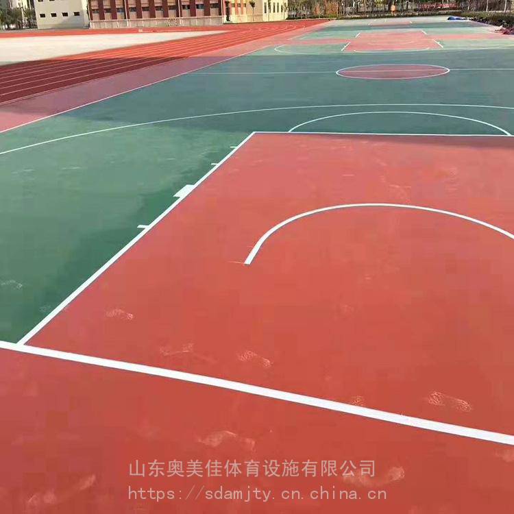 硅pu篮球场橡胶面层篮球场橡胶面层施工公司户外建造橡胶篮球场