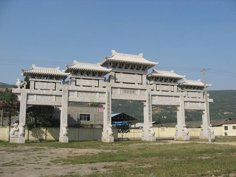单门简易祠堂石牌楼 石雕门楼一手厂家