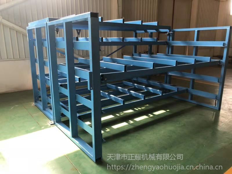 钢板架子上的钢板如何拿取 卧式板材货架操作方法 山西抽屉式货架案例