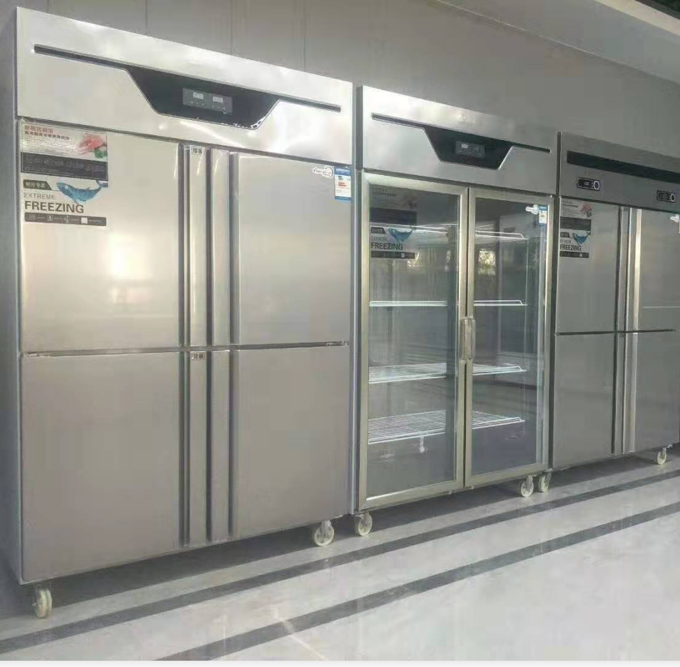 厂家自营工程款不锈钢厨房冰箱,商用立式冷藏冷冻冰柜