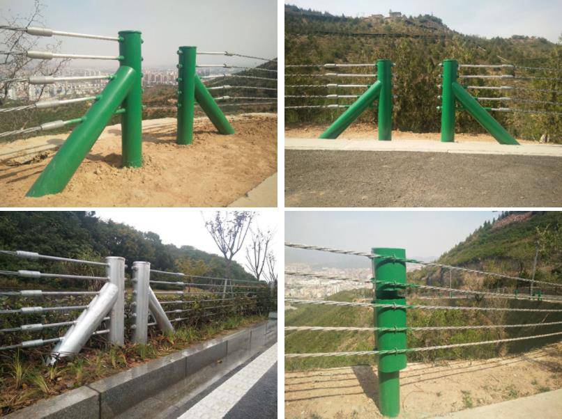 安全,防护 交通安全设施 防护栏 防眩板道路绳索护栏 景区缆索护栏