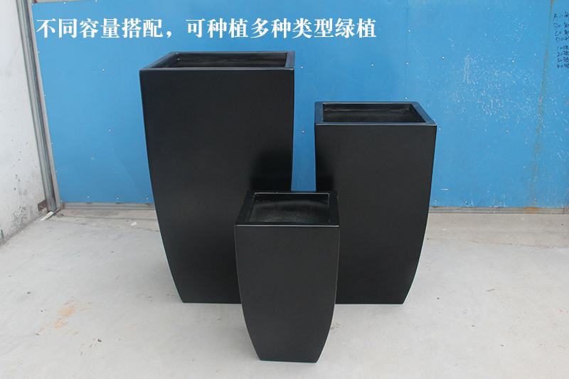 玻璃钢方形花盆 玻璃钢组合花盆 小区园林景区花盆可 定制