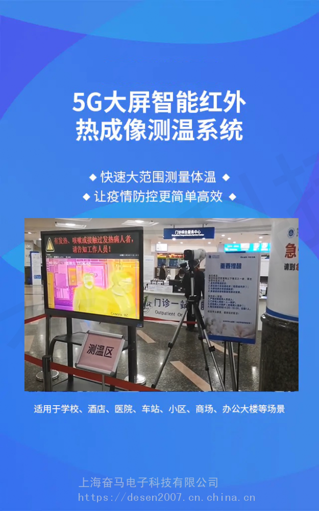 上海奋马自动人体红外测温系统
