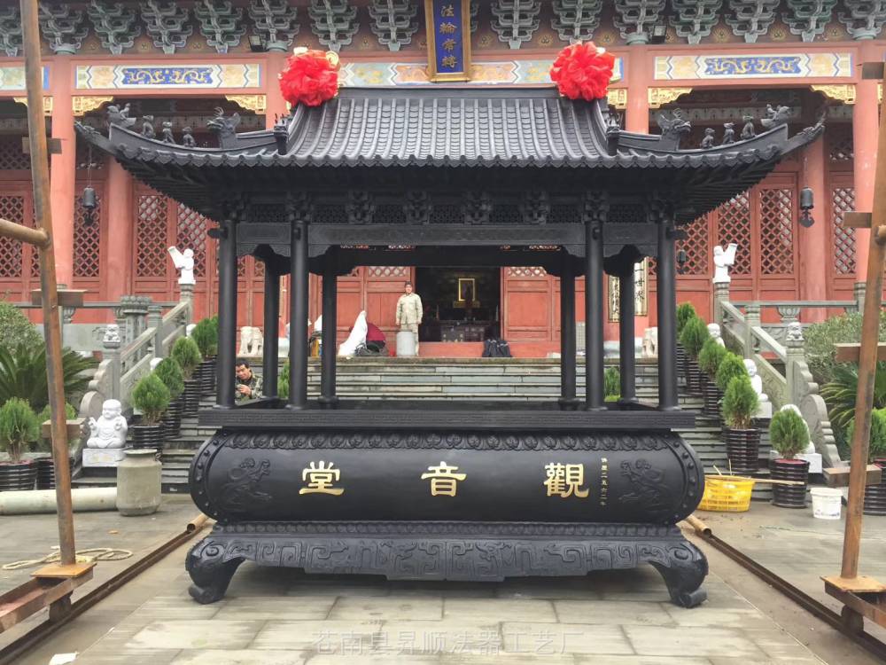 湖南郴州铸铜大香炉 寺庙铸铜香炉 寺院大香炉