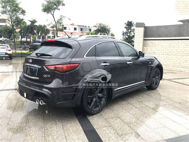 英菲尼迪fx35改装图片,英菲尼迪fx35改色 英菲尼迪qx70 fx35改装大包围 fx37改装俄罗斯宽体包围尾翼排气