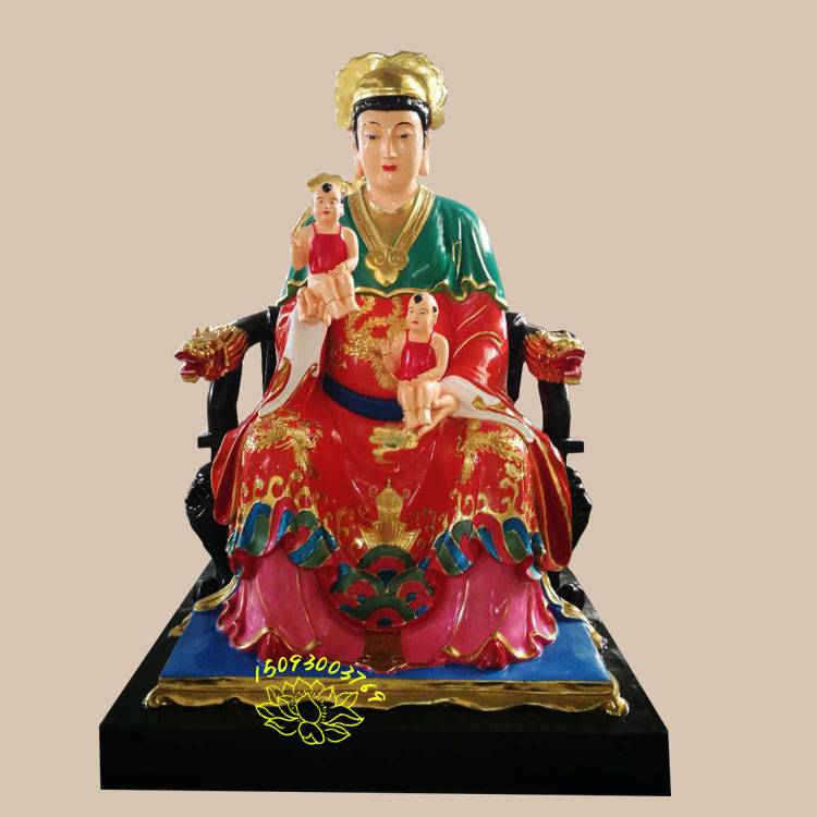 众缘工艺专业生产寺庙神像 十二老母雕塑 三霄娘娘 手工雕刻