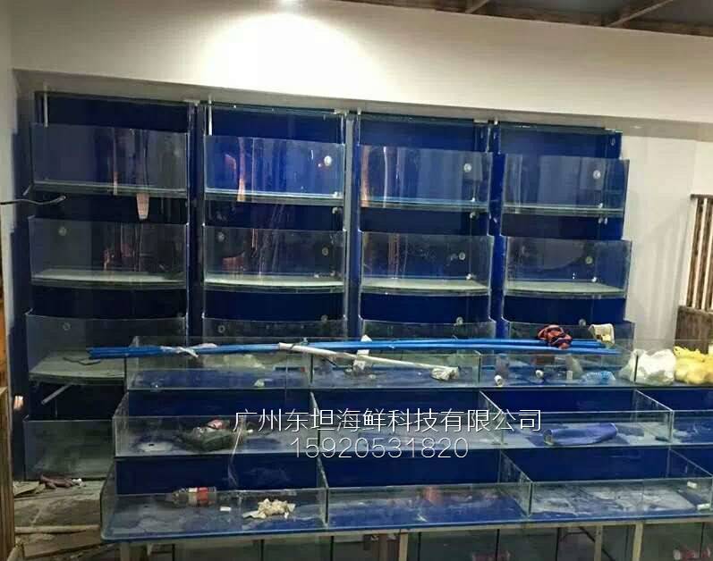 新塘海鲜池制冷机-pvc板制作海鲜池-广州梯形海鲜池定做