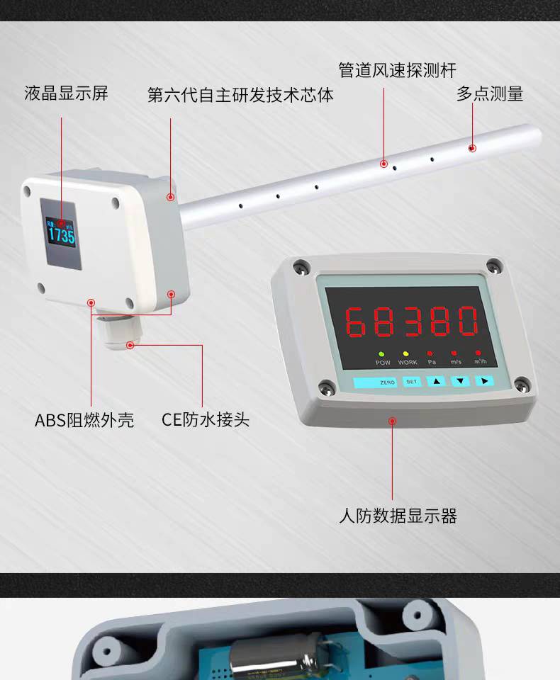 仪器仪表 气象仪器 风速风向仪 chwvn且远 高精度风量测量装置 风量