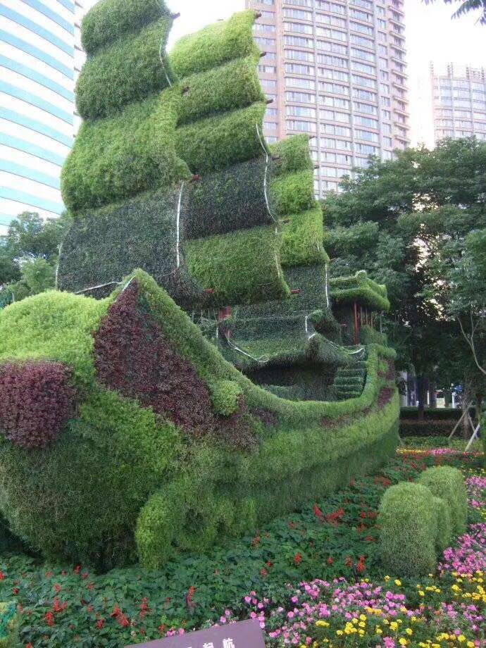 户外景观立体花坛园林仿真植物造型绿植雕塑元旦装饰景观工程