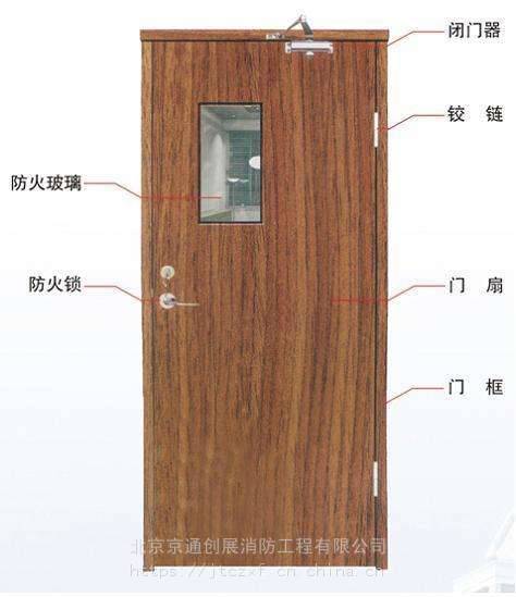 木质防火门厂家北京木质双扇防火门京通创展混油木质防火门价格