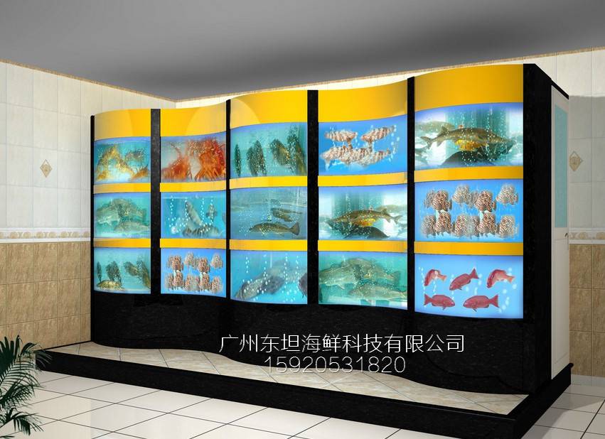 黄庄海鲜池定做-pvc板制作海鲜池-广州菜市场海鲜缸