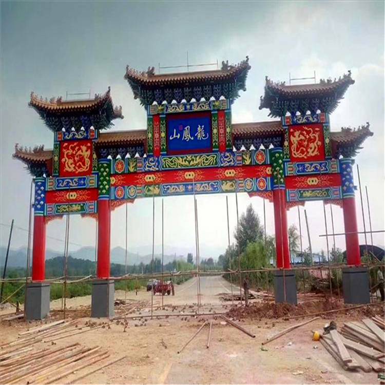 巴彦淖尔 木牌坊 寺院牌楼 可做牌坊牌楼