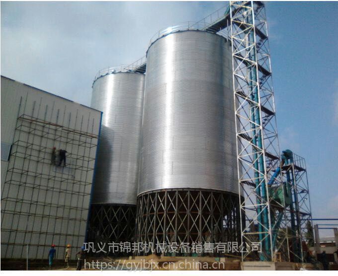 300吨玉米储存仓 螺旋钢板仓设备 锦邦