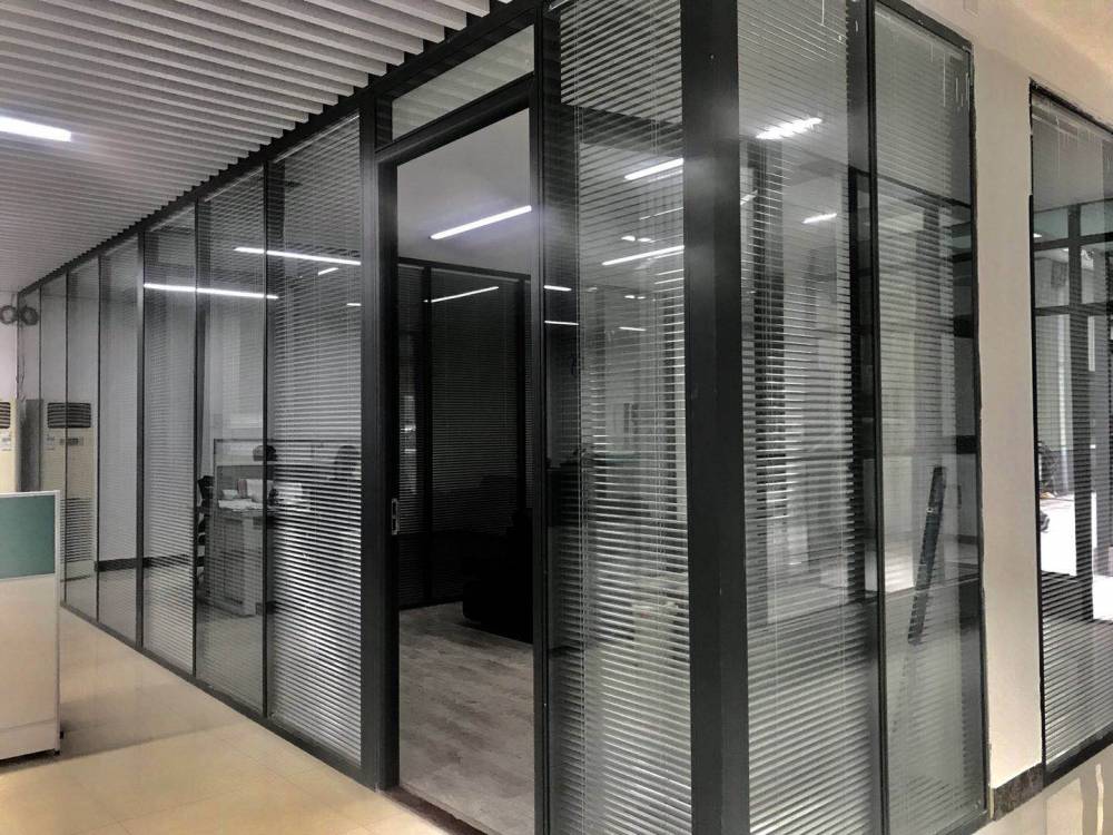 深圳办公室铝合金玻璃隔断 中空百叶窗隔断 款式齐全 专业厂家