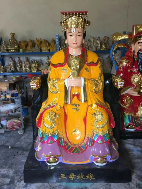 道教寺庙玻璃钢工艺品 王母娘娘佛像摆件 玄穹高上帝神像 天公天母