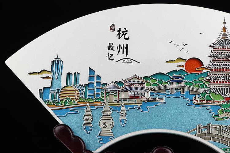 杭州知名建筑彩绘工艺圆盘 家居优雅摆件 厂家直销