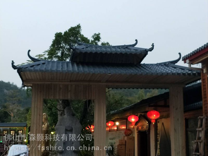 江西九江asa合成树脂瓦,2.5mm别墅瓦,闹鬼别墅屋顶瓦岛屋面金叶仿古图片