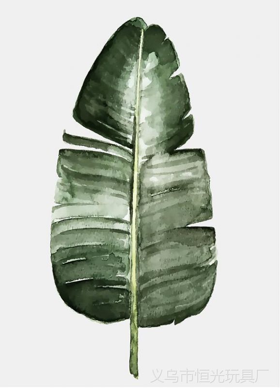 北欧田园绿色植物油画画心树叶小清新简约无框画客厅装饰画画芯