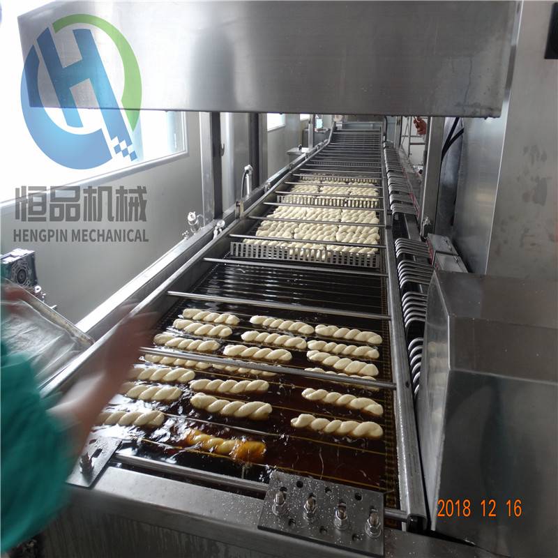 麻花全自动油炸机 新型设备全自动麻花油炸机器