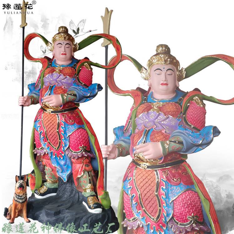 二郎神神像 二郎真君寺庙佛像高清图片 赤城王 川祖塑像神像厂家