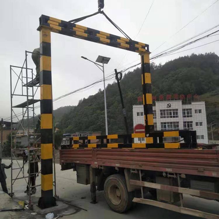 手动调节可升降限高架 管制道路防撞限高杆