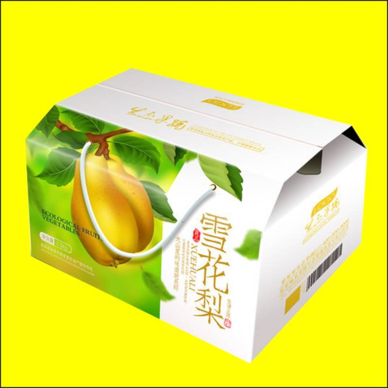香梨礼盒香梨纸箱印刷,梨子礼品盒手提箱,郑州水果包装盒批发