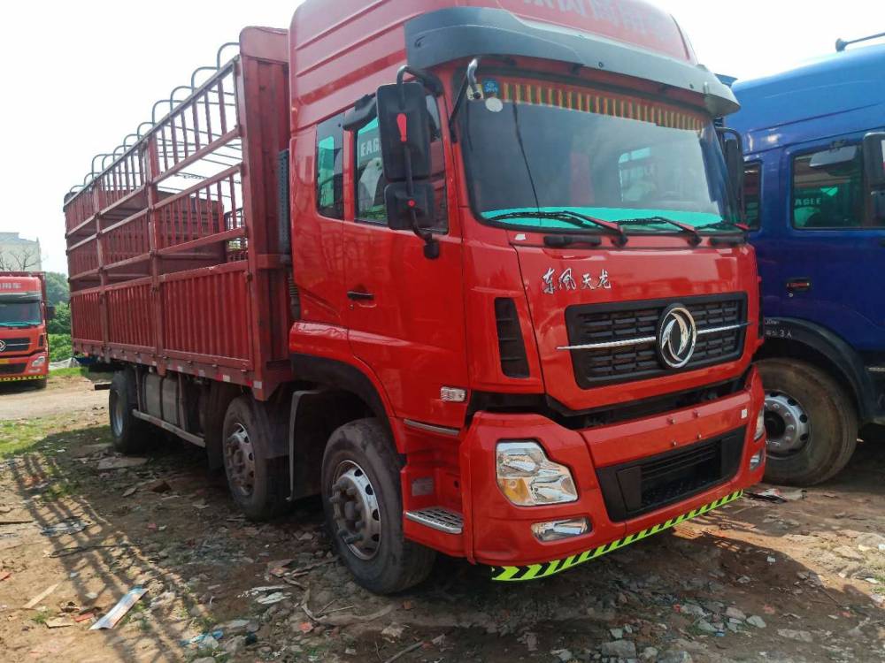 东风天龙前四后四高栏车 二手高栏货车 二手前四后八高栏车