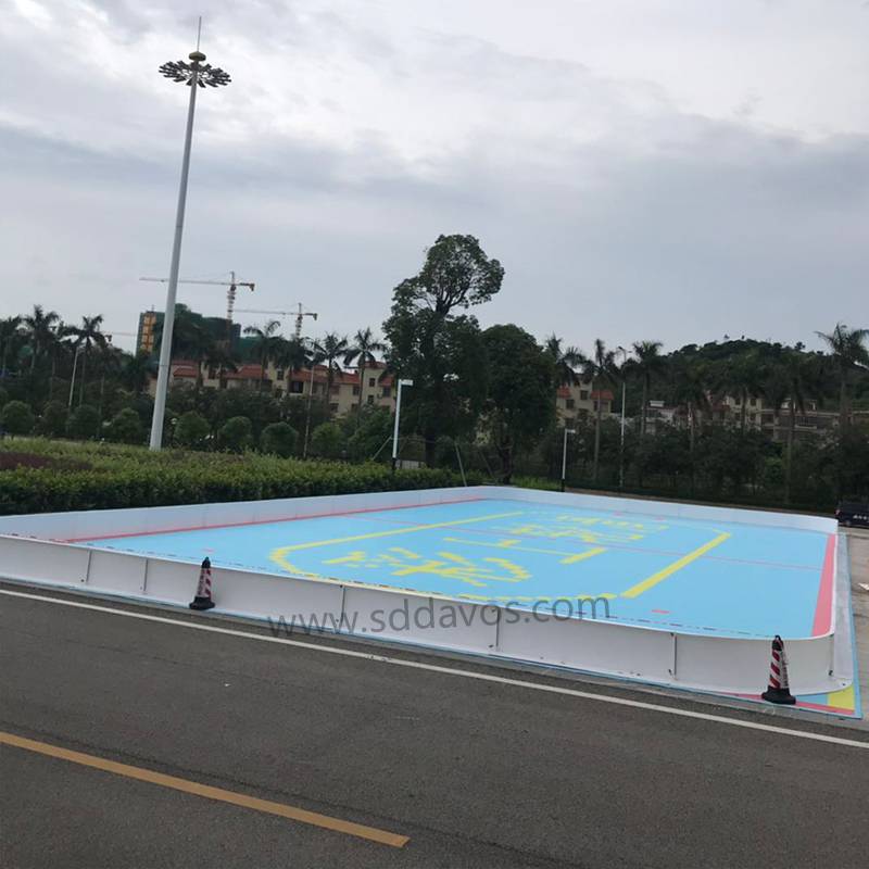 2020floorball旱地冰球围挡10*20m小场地挡板6mm厚塑料材质