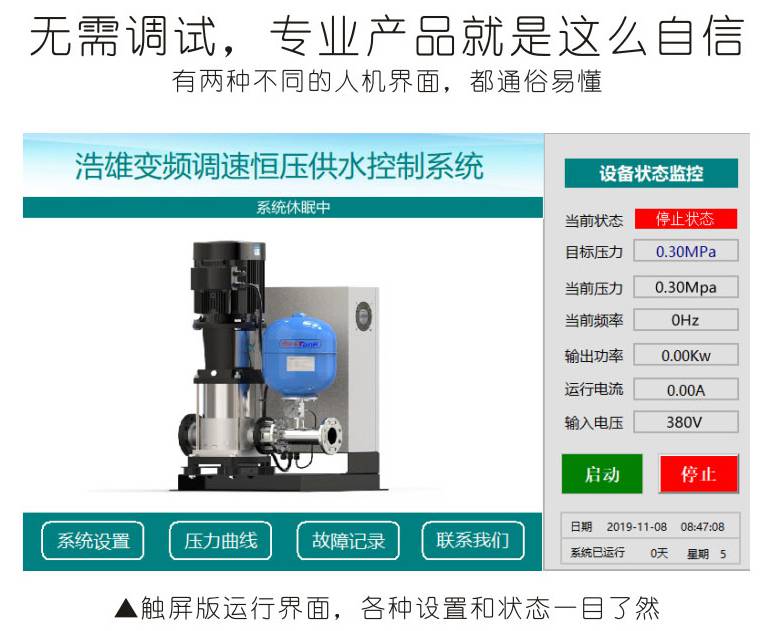 gws-bs立式全自动变频水泵 自来水自动增压泵 恒压供水系统