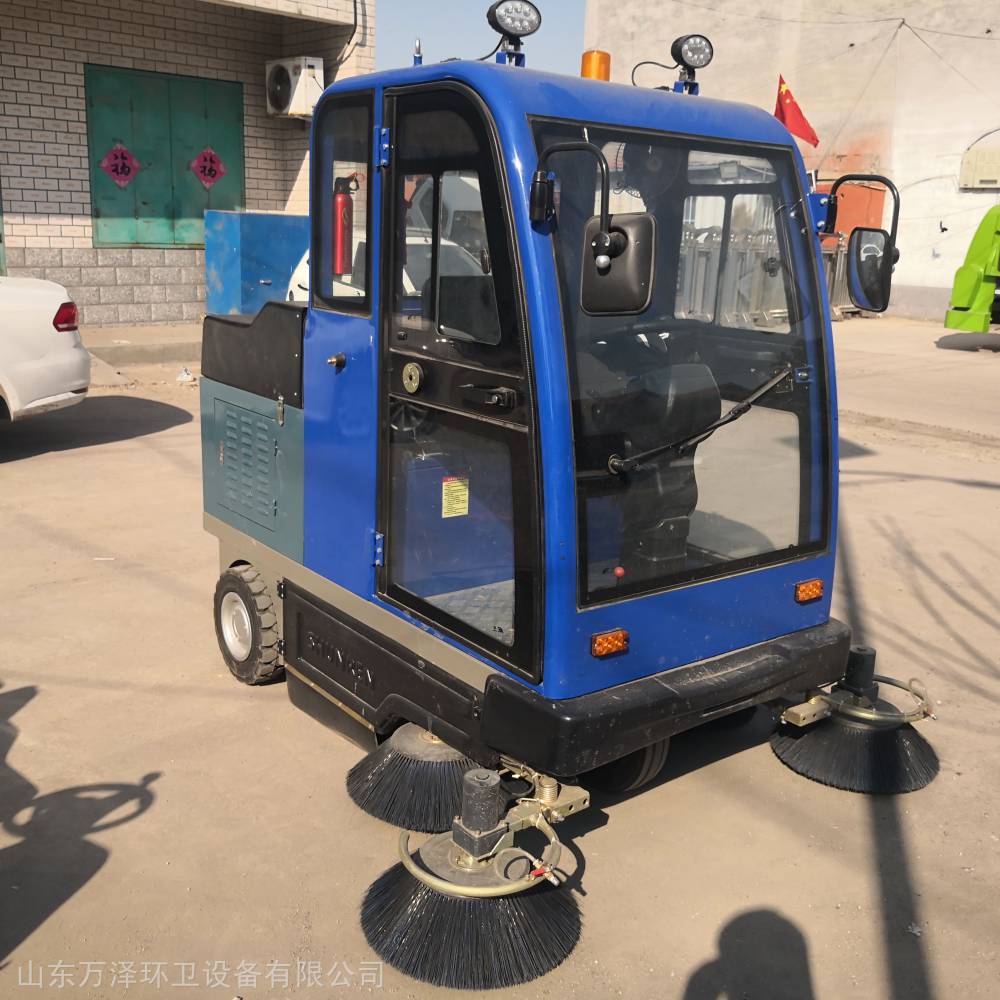 扫地机扫地车 厂家万泽 电动扫地车 工厂扫地车