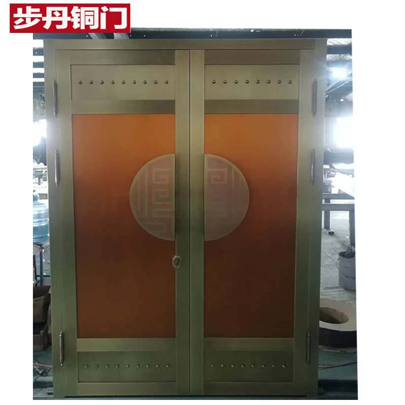 步丹铜门新款中式铜门大门别墅大门双开不锈钢铜门厂家专业定制