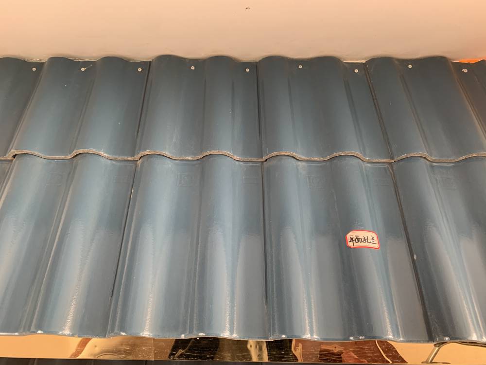 孔雀蓝陶瓷瓦 凹凸瓦 高温烧制