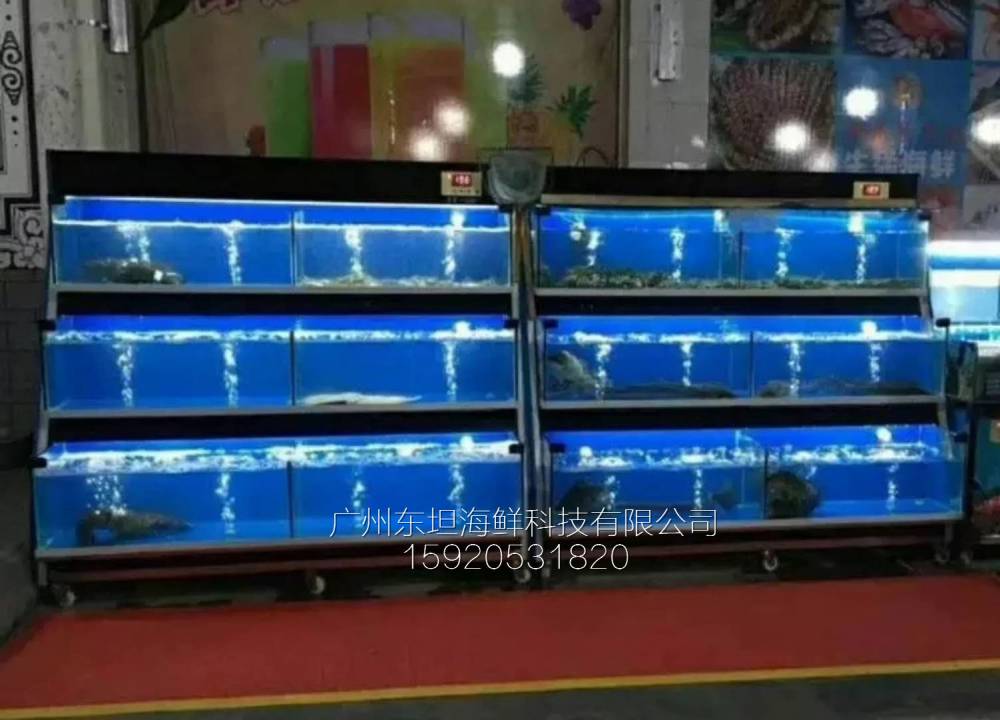 番禺广场海鲜池配件-海鲜塑料池箱-广州海鲜酒家鱼池设计