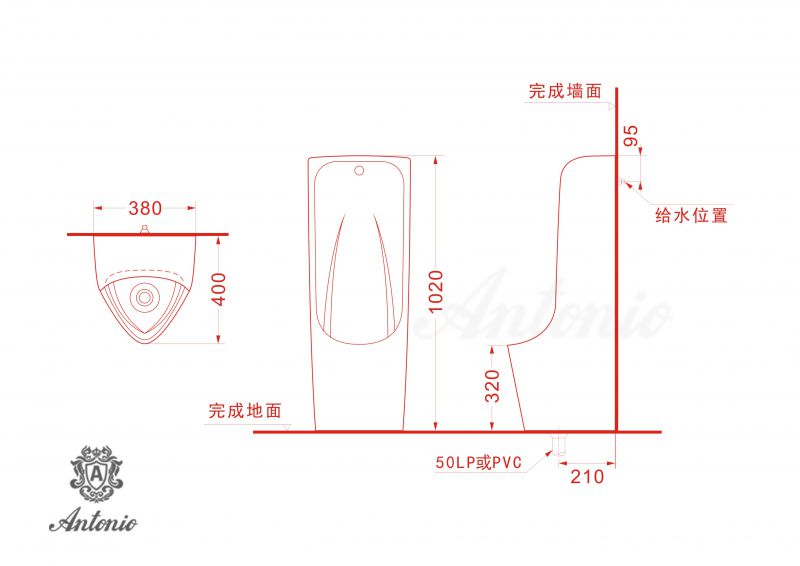 小便器感应器安装视频/小便器安装尺寸及图解,安东尼奥,陶瓷.