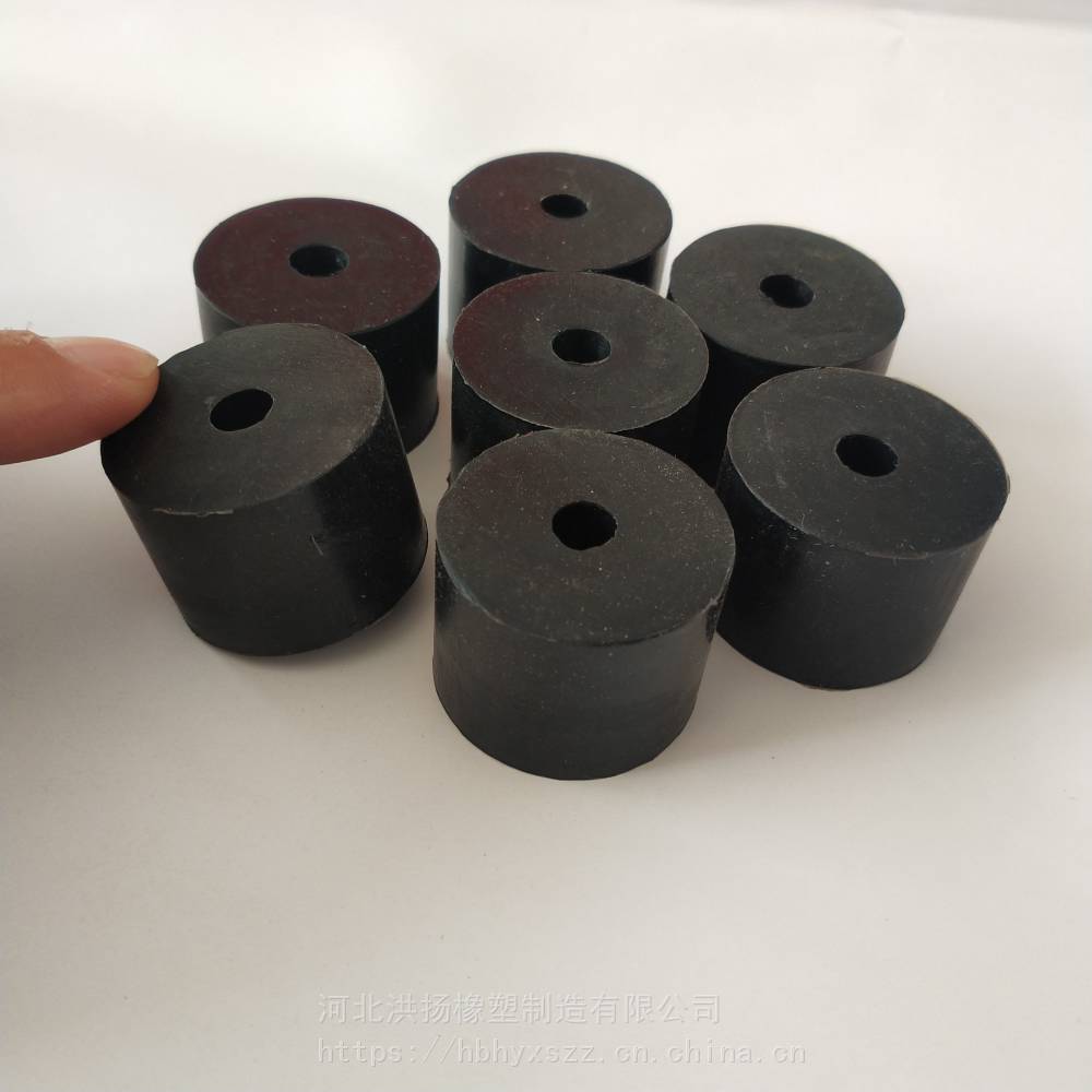 圆柱形橡胶缓冲垫 圆柱形橡胶减震垫块 橡胶减震柱生产定制
